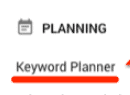Keyword planner