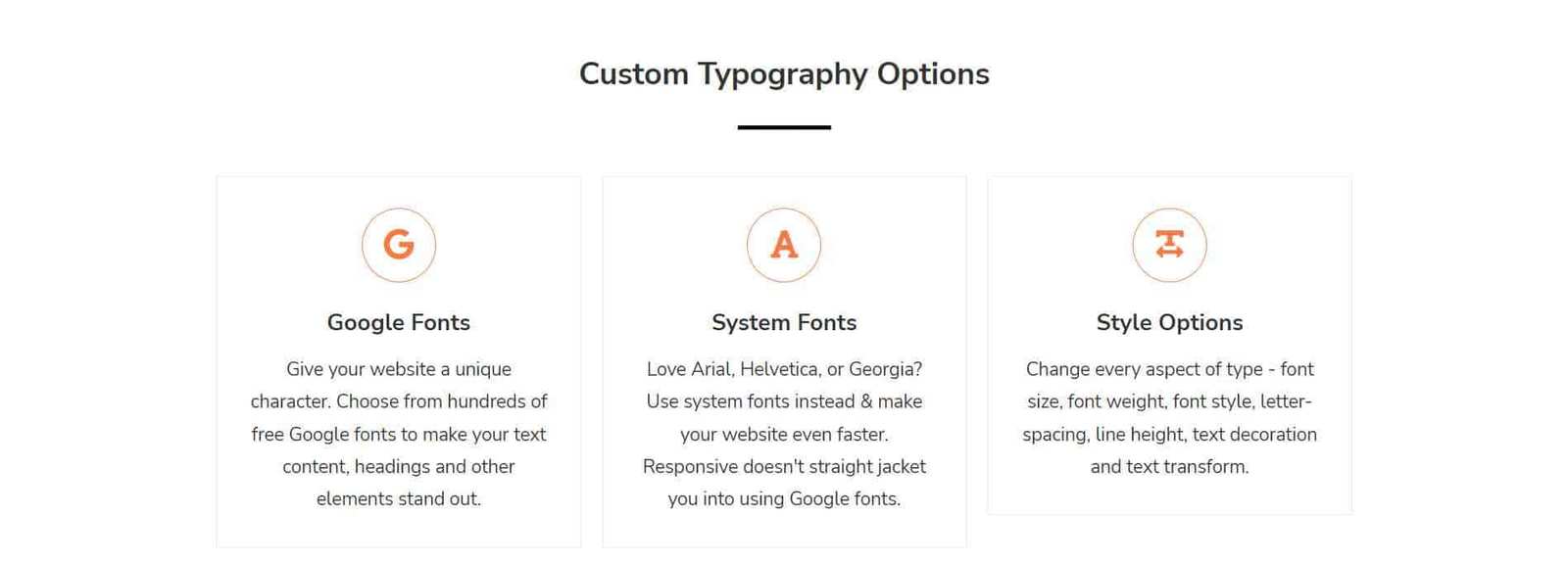 Custom Typography Options
