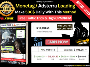 Monetag / Adsterra Loading (No Investment Full Method)