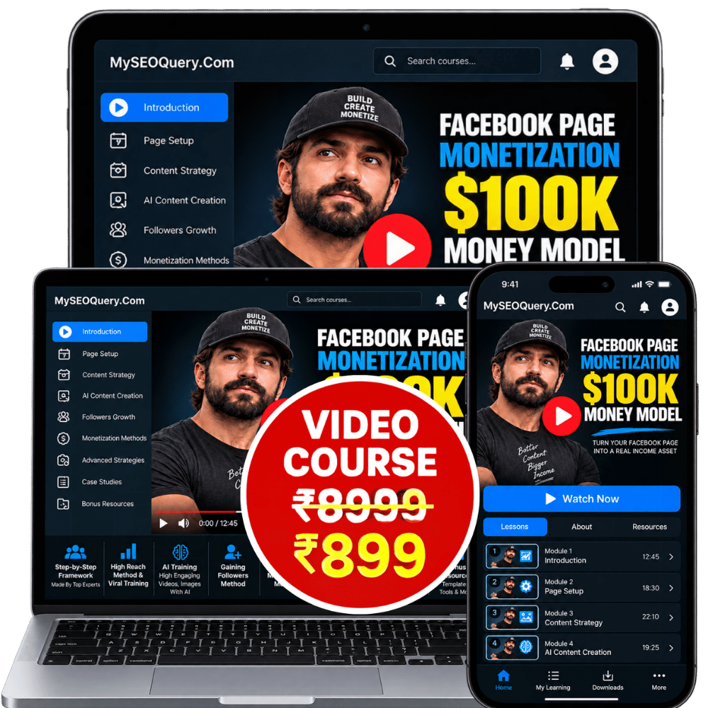 Facebook Content Monetization (Video Course) + 🎁Bonus Adsterra/Monetag Course 1 Facebook Content Monetization (Video Course) + 🎁Bonus Adsterra/Monetag Course